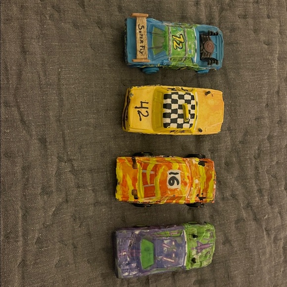 Disney Pixar Cars Movie Bundle 4 Demo Derby Superfly Liability Pushover Faregame - Picture 2 of 3